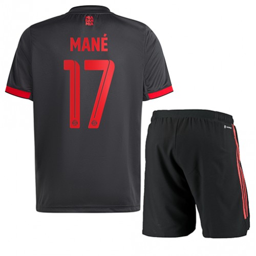 Bayern Munich Sadio Mane #17 Tredjedraktsett Barn 2022-23 Kortermet (+ Korte bukser)